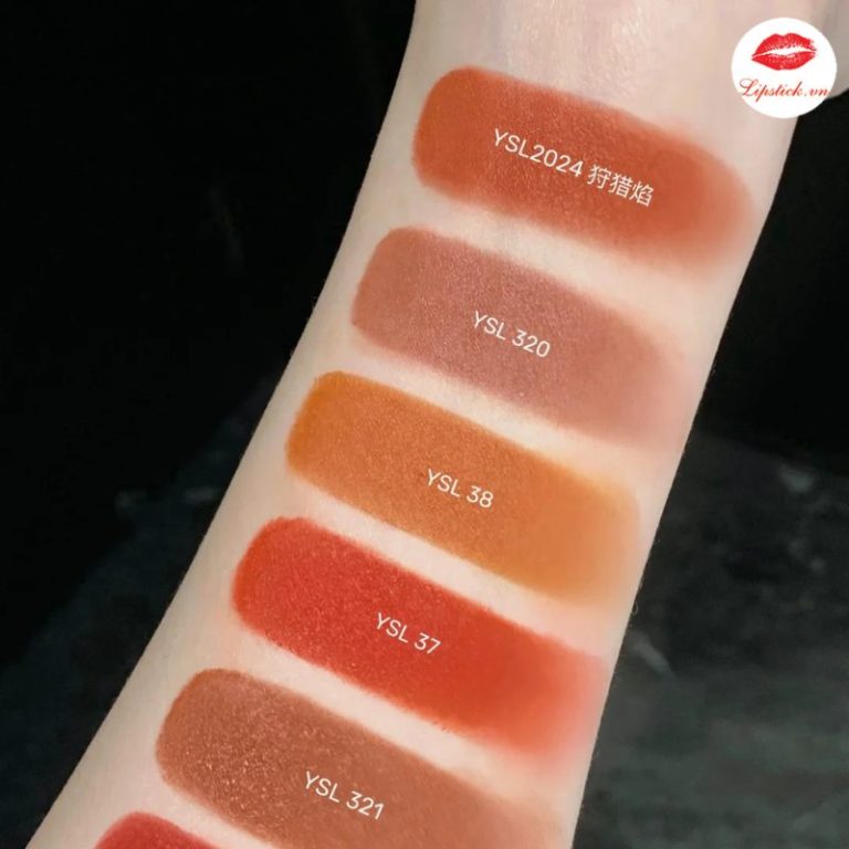 Son YSL Slim 2024 Fiery Vermillion Màu Cam Cháy - The Slim Matte MỚI